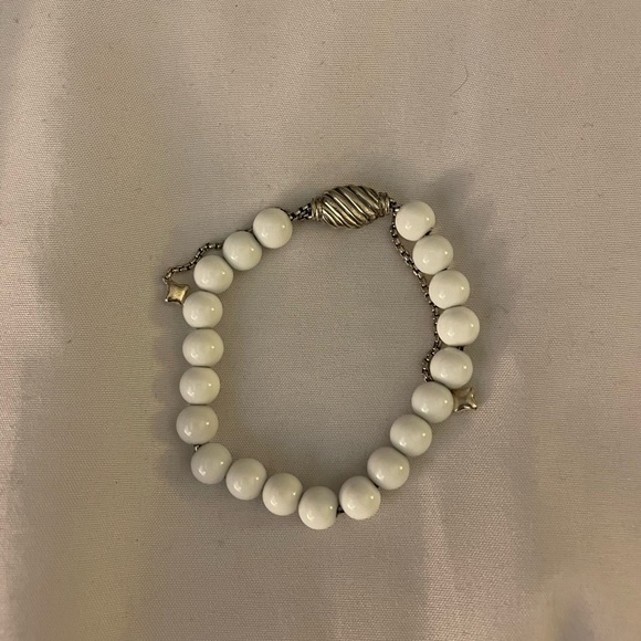 David Yurman White Agate Spiritual Bead Bracelet - Picture 1 of 2